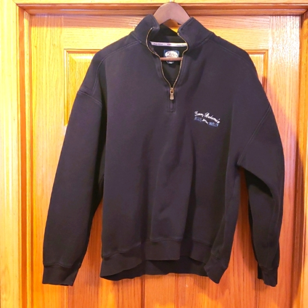 Tommy Bahama XL qtr zip black sweatshirt